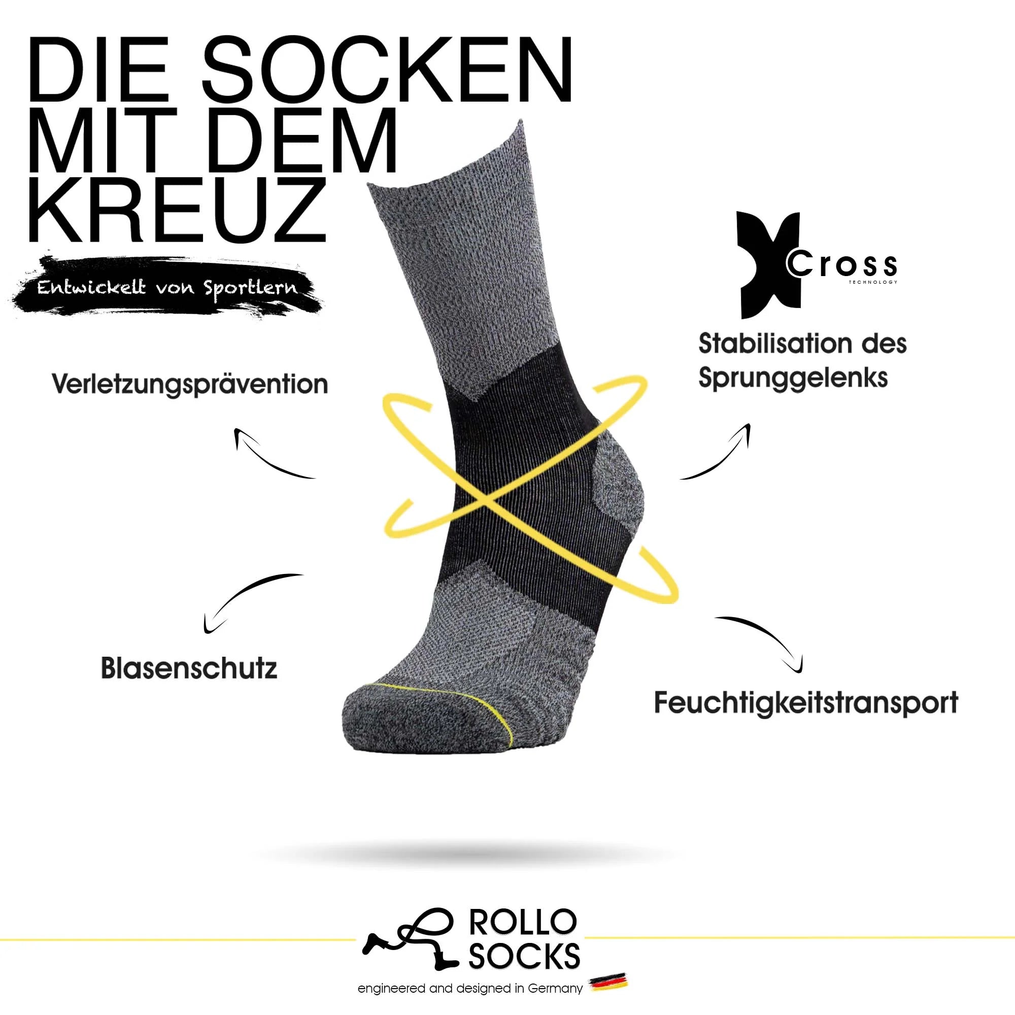 Hike Grey von RolloSocks